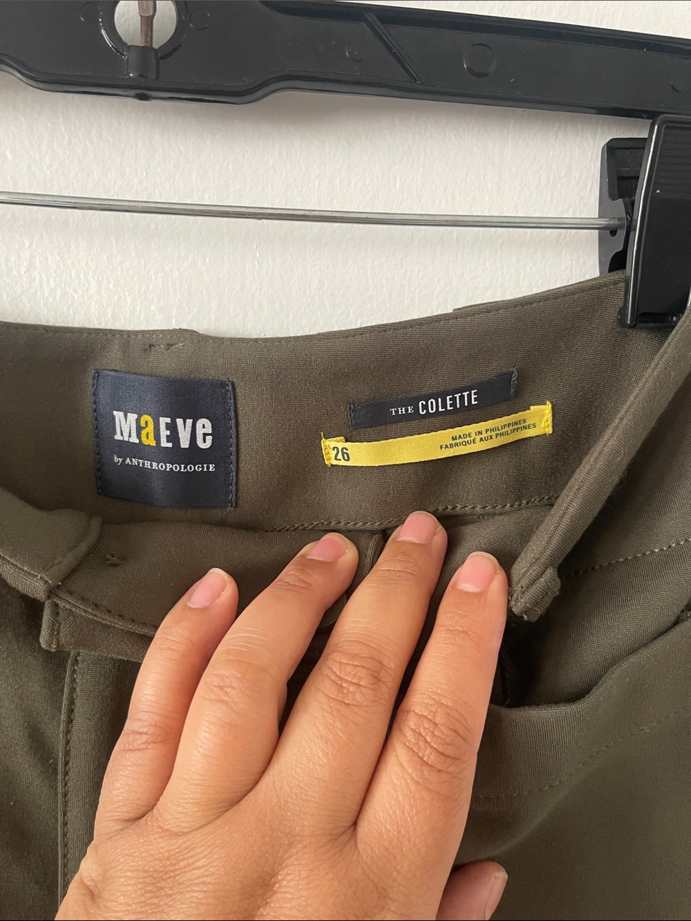 Anthropologie Maeve The Colette Olive Wide-Leg Pants - Picture 8 of 9